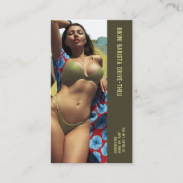 Foto Olive Bikini Barista Dubbla Nummer på kaffe Lojalitetskort