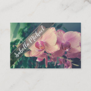 Foto, orchid, retro visitkort
