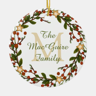 Foto Ornament jul Utandning Monogram Initial
