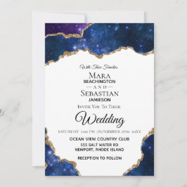 *~* FOTO - OSA - QR AGATE Blue AR13 Bröllop Inbjudningar