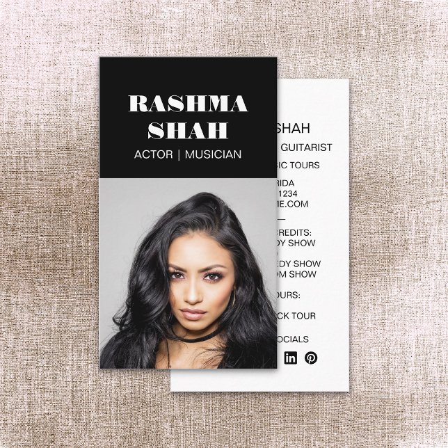 Foto på Actor Musician Entertainment Professionell Visitkort (Skapare uppladdad)