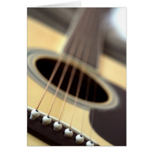 Foto på akustisk guitargardinering hälsningskort