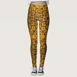 Foto på ananas Peel Struktur Guld Mönster Leggings