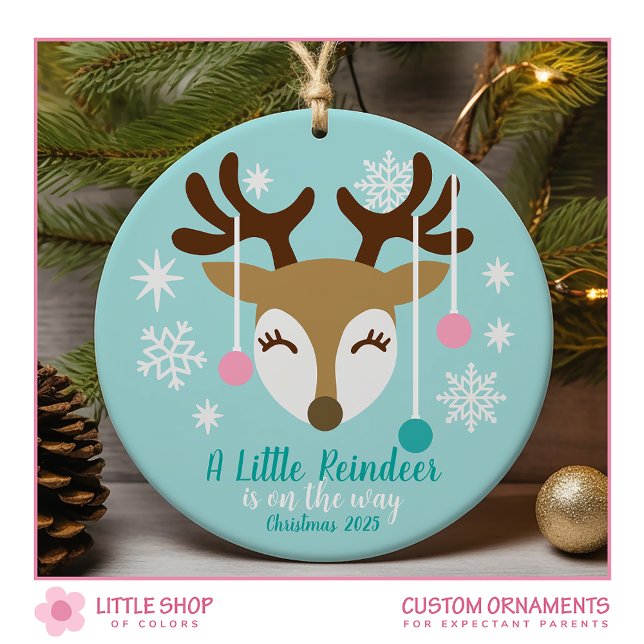 Foto på Anpassadet Baby för gravid-meddelande Julgransprydnad Keramik (Skapare uppladdad)