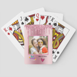 Foto på Anpassadet Cute Rosa Best Friend Casinokort