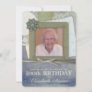 Foto på Anpassningsbar av antika honinkollage Inbjudningar