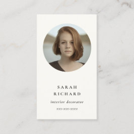 Foto på Anpassningsbar av enkel, minimalistisk vit Visitkort