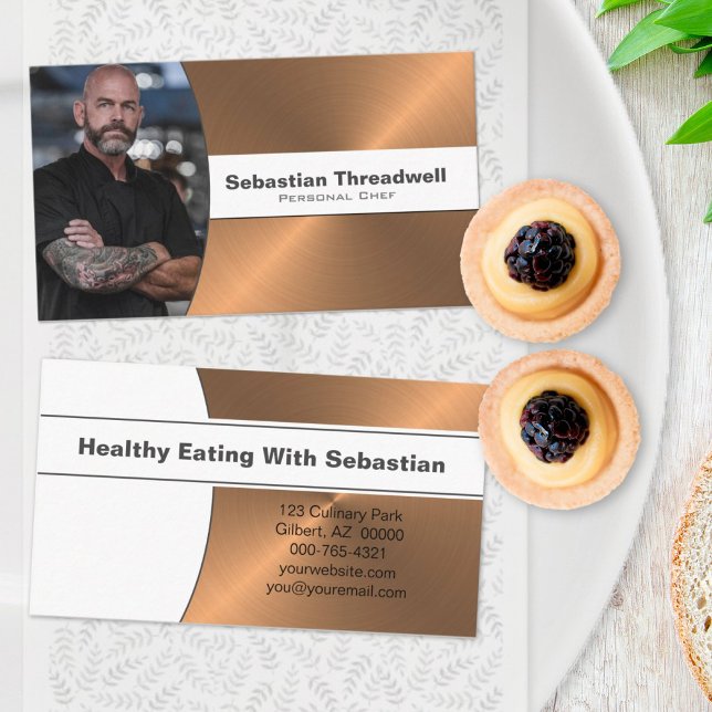 Foto på Anpassningsbar av personlig Chef Faux Brus Visitkort (Skapare uppladdad)