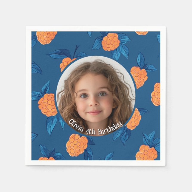 Foto på Anpassningsbar av roseberry och Papper Pla Pappersservett (Framsidan)