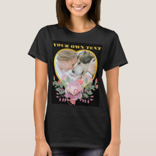Foto på Anpassningsbar hjärta ram T Shirt