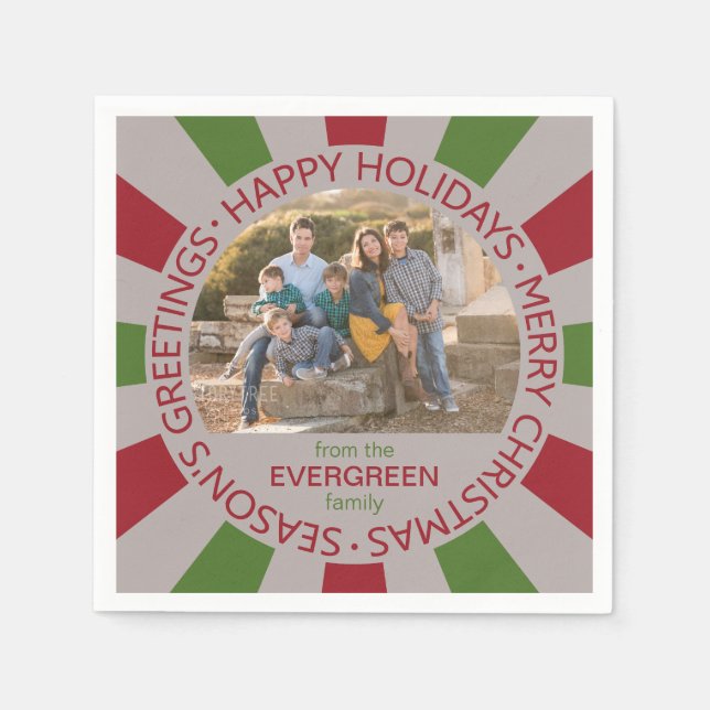 Foto på anpassningsbar i glad helg och pappra blöj pappersservett (Framsidan)