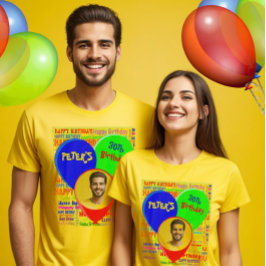 Foto på anpassningsbar roligt och party i namn gra t shirt