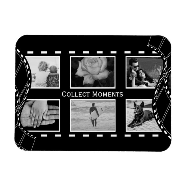 Foto på Anpassningsbarna Black and White Film Reel Magnet (Horisontell)