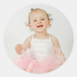 Foto på Anpassningsbarna Cute Simple Barn Birthday Runt Klistermärke