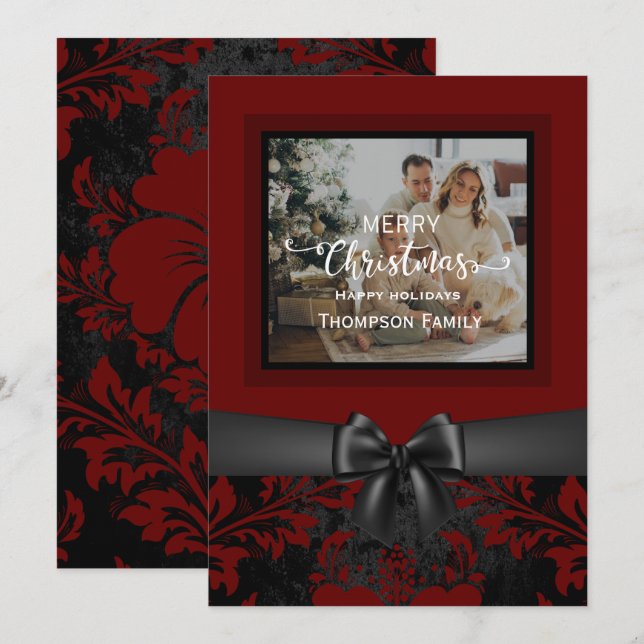 Foto på anpassningsbarna god jul glad helg inbjudningar (Fram/baksida)