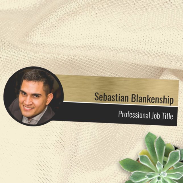 Foto på Anpassningsbarna Guld i Metallisk Professi Namnbricka (Skapare uppladdad)