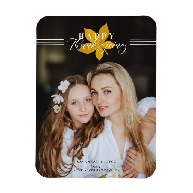 Foto på Anpassningsbarna Happy thanksgiving Script Magnet (Vertikal)