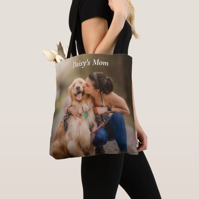 Foto på Anpassningsbarna hund Mamma Dubbla Sided  Tygkasse (Närbild)
