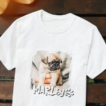 Foto på Anpassningsbarna Pet-fil för modern, uppsp T Shirt<br><div class="desc">Den här enkla och klassiska designen består av serif-typografi och lägger till en anpassningsbar foto av ditt sällskapsdjur.</div>