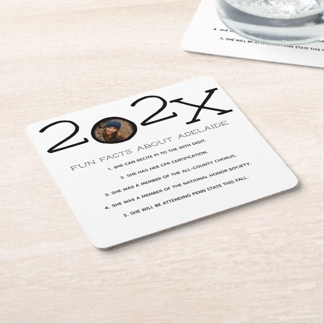 Foto på Anpassningsbarna studenten Roligt Facts Underlägg Papper Kvadrat (Vinklad)