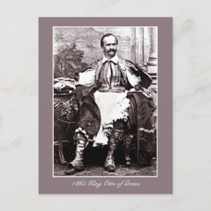 Foto på Antique 1865 Kung Otto of Greece Vykort