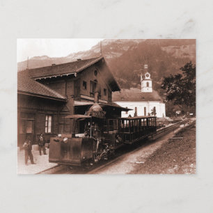 Foto på Antique Rigi Railroad Berg tåg station Vykort