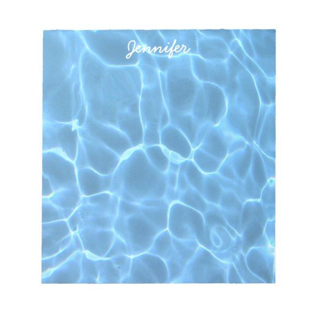 Foto på Aqua Blue Swimming Bassäng Soft Färg Soft Anteckningsblock (Framsida)
