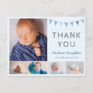Foto på baby blue födelseattest vykort