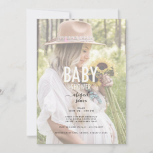 Foto på babyfoto i Mamma Inbjudningar