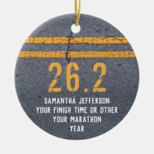 Foto på Back Marathon Springer 26.2 Keepsakmedal Julgransprydnad Keramik