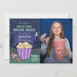 Foto på bakgårdsplan för film på natten inbjudningar