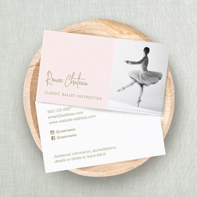 Foto på Ballet Dance Instructor Visitkort (Skapare uppladdad)