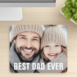 Foto på bästa pappa någonsin i fars dag musmatta