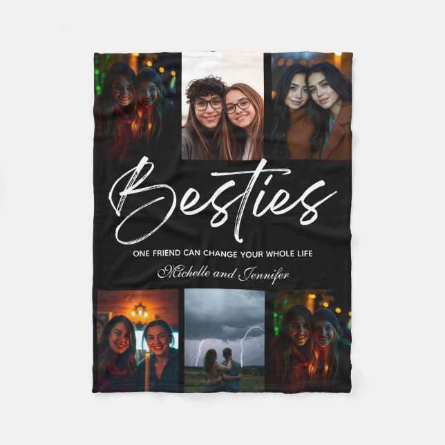 Foto på bästa vänstra Vänskap dag Fleecefilt (Framsidan)