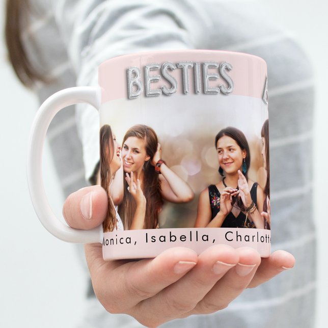 Foto på besties av  rosa silver kaffemugg (Skapare uppladdad)