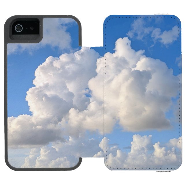 Foto på blå himmel med moln incipio iPhone wallet skal (Folio Öppen)