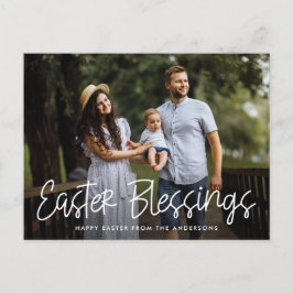 Foto på Blesings-bilder för vitt handsskrivet skri Helg Vykort