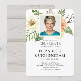 Foto på Blommigtar med Land vattenfärg Inbjudningar