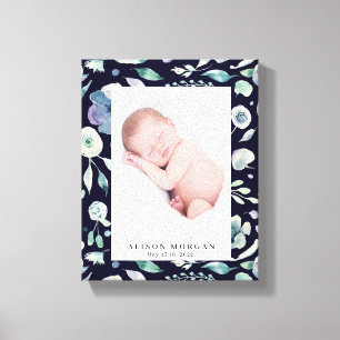 Foto på blommigten baby under sommaren canvastryck