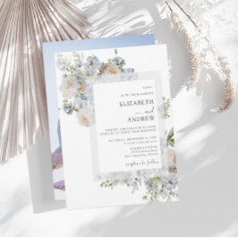 Foto på Blommigten Light Dusty Blue & Rosa Inbjudningar