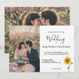 Foto på blommigten Rustium landsbyggsbröllop Invi Inbjudningar