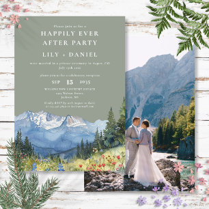 Foto på bröllop på Happily Ever After Mountain Sag Inbjudningar