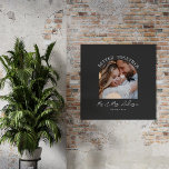 Foto på bröllop-presentkort för träkol, hemmadekod<br><div class="desc">Det är bättre att koppla ihop rosa bröllop-meddelande och presenten poster utskrift. Modern giftig elegant,  kol,  grått,  kolorway.</div>