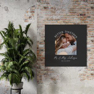 Foto på bröllop-presentkort för träkol, hemmadekod