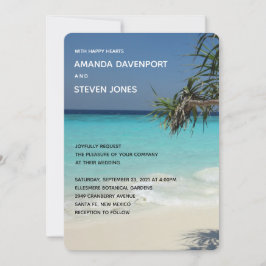 Foto på Bröllop vid tropisk blåhavsstrupe Inbjudningar