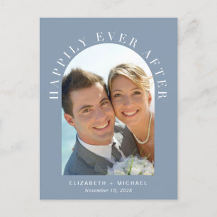 Foto på bröllopsmottagning med 'Happily Ever After Meddelande Vykort