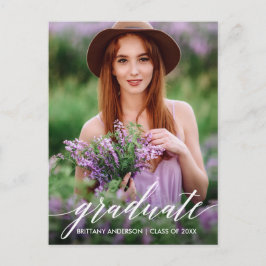 Foto på Calligraphy Script-Studentfest Inbjudan Vykort