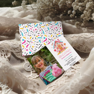 Foto på Candyland Sweet Firande Barns födelsedag Inbjudningar
