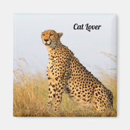 Foto på Cat Lover cheetah Magnet