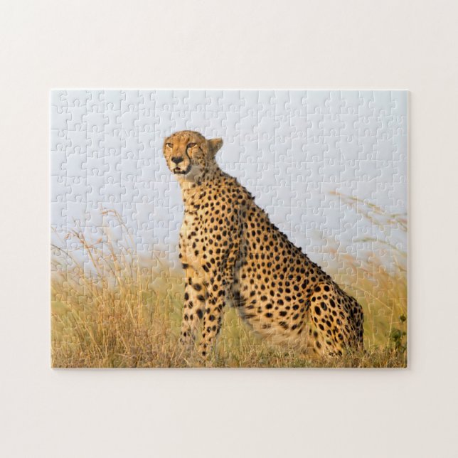 Foto på Cat Lover cheetah Pussel (Horisontell)